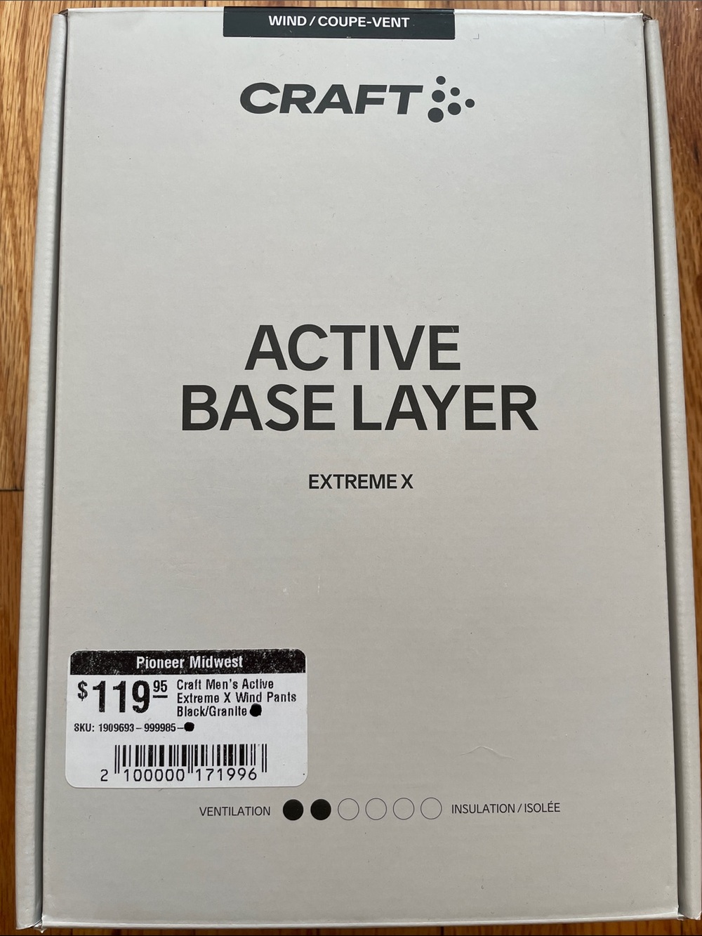 Craft Active Base Layer Extreme X - Black/Granite - SMALL